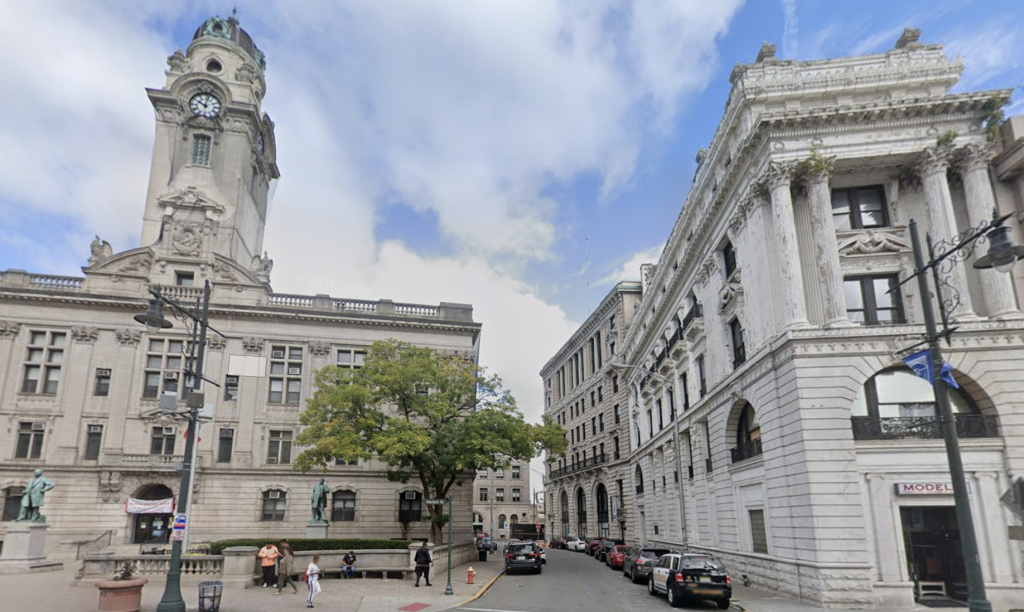 View of Colt Street and City Hall in Downtown Paterson.